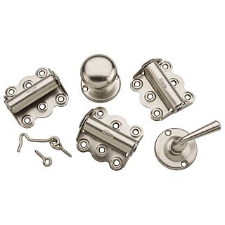 National Hardware V1771 Series N100-013 Screen Door Kit, Steel, Satin Nickel