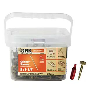 GRK #8 x 1-1/4 in. Low Profile Cabinet™ Screws. Pro-Pack, 330 Count