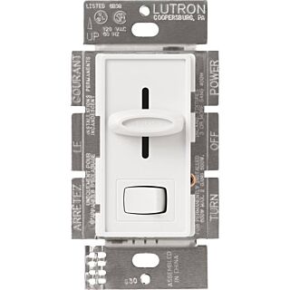 Lutron Skylark S-600PH-WH Dimmer, 120 V, White