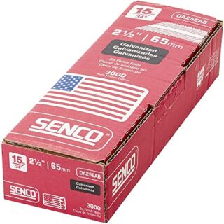 SENCO Angled 2-1/2 in. , 34 Degree, 15 ga., Finish Nail, Galvanized, 3,000 Count