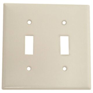 Eaton Wiring Devices 2139W-BOX Standard-Size Wallplate, 2-Gang, Thermoset, White