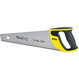 STANLEY 20-526 Hand Saw, 11 TPI, Ergonomic Handle, Black Handle