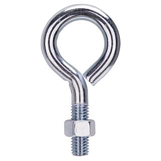 Prosource LR287 Eye Bolt, 1/2 in Thread, 1/2 in Dia Eye, Steel, Zinc