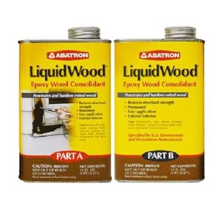 LiquidWood, Epoxy Wood Consolidant, Part A and Part B, 2 Pints