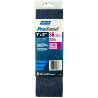 Norton 3 in. x 21 in. ProSand Portable Sanding Belts, 2 Pack