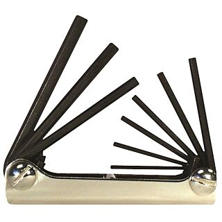 Eklind Fold-Up, Medium SAE Hex Key Set, Steel,  9-Piece