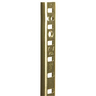 Knape & Vogt 255 Series PK255 BR 48 Heavy-Duty Shelf Standard, 500 lb Weight Capacity, Mortise Mounting, 23 ga, Steel