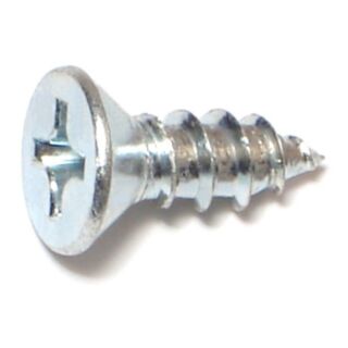 MIDWEST #14 x  ¾ in.  Zinc Plated Steel Phillips Flat Head Sheet Metal Screws, 50 Count