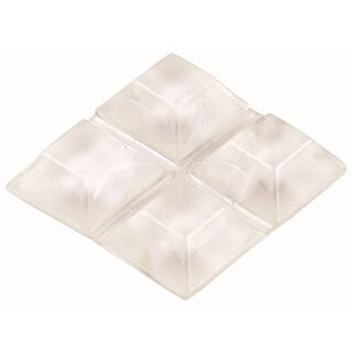 Shepherd Hardware 9565 Surface Guard Bumper Pad, 3/4 in, Square, Vinyl, Clear