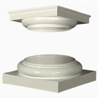 10 in. Turncraft Tuscan Cap & Base for Round Poly-Classic Columns