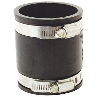FERNCO P1056-22 Pipe Coupling, 2 in, 3.451 in L, Black