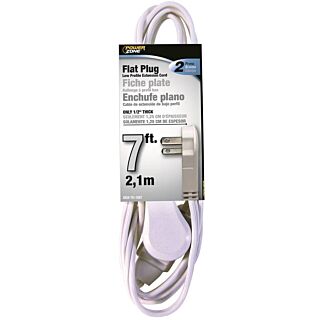 Powerzone Extension Cord with SnugPlug, White, 16/3