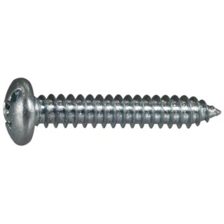 MIDWEST #14 x  1½ in. Zinc Plated Steel Combo Phillips Pan Head Sheet Metal Screws, 25 Count