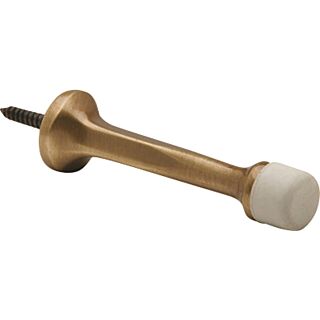 Schlage SP61A5 Door Stop, 7/8 in Dia Base, 3-3/16 in Projection, Aluminum, Antique Brass