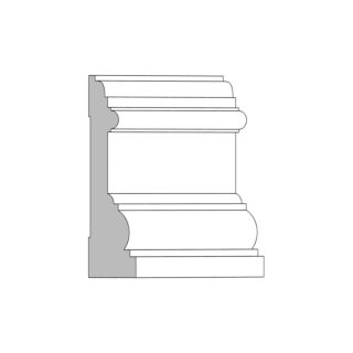 Millwork Design by Oxford (M32) 11/16 in. x 2-1/2 in. x 16 ft. Casing, Primed Finger-Jointed Pine