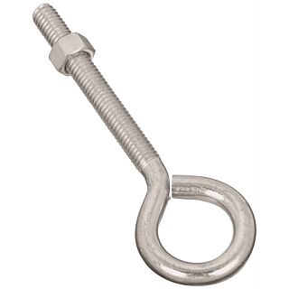 National Hardware N221-275 Eye Bolt, 3/8-16 Thread, 3 in L Thread, 1 in ID Dia Eye, Steel, Zinc
