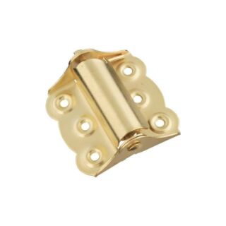 National Hardware N190-744 Spring Hinge, 15 lb Weight Capacity, Steel, Brass