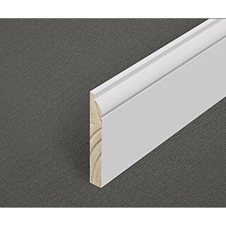 WindsorONE WOBM002 Greek Revival Base, 3/4 in. x 5-1/2 in. x 16 ft. Primed FJ Radiata Pine.