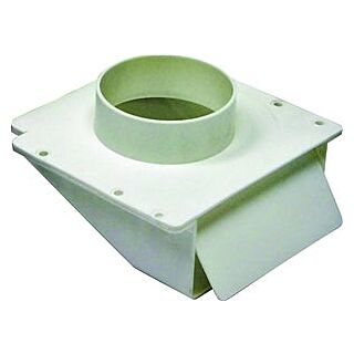 Lambro 143W Under Eave Vent, 4 in Duct, Plastic Hood