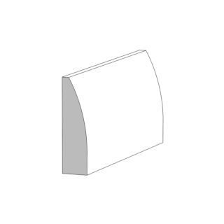 Garden State Lumber (M171) 3/8 in. x 1-3/8 in. Clamshell Stop, Clear Pine