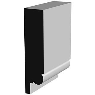 Millwork Design by Oxford AB82FJ, 11/16 in. x 3 in. Crown Extender, Primed Finger-Jointed Pine Moulding, 16 ft.