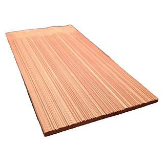 Western Red Cedar Striated Shingles, #1 Grade, Unfinished, 18 in.