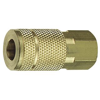 Tru-Flate 13-135 Coupler, 1/4 in FNPT, Brass