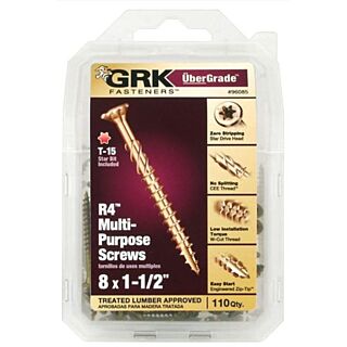 GRK #8 x 1-1/2 in. R4™ Multi-Purpose Screw Handy-Pak, 110 Count