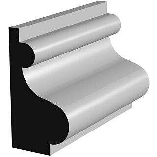 Millwork Design by Oxford AB009, 15/16 in. x 1-3/8 in. Shoe, Panel or Cap Moulding,  Primed Finger-Jointed Pine, 16 ft.