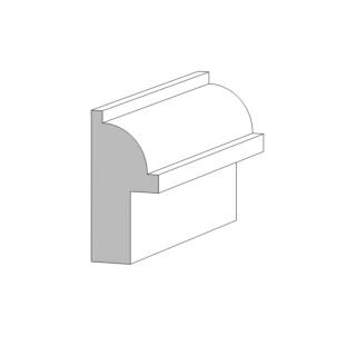 Millword Design by Oxford, (M58) 1-1/8 in. x 1-9/16 in. x 16 ft. Back Band Moulding, Primed Finger-Jointed Pine