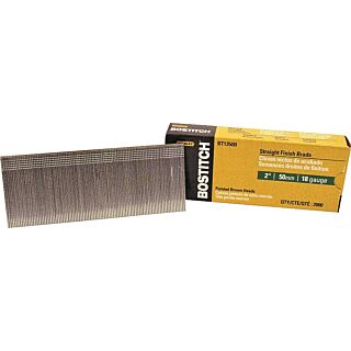 Bostitch Collated 2 in., 18 ga. Brad Nail, Brown Head, 2,000 Count