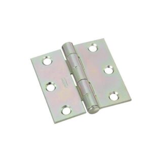 National Hardware N195-644 Broad Hinge, 43 lb Weight Capacity, Steel, Zinc