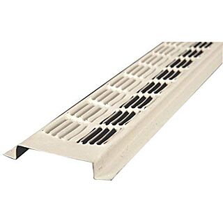 Lomanco #105 Aluminum Continuous Soffit Vent, 2-3/4 in. x 8 ft., White