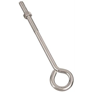 National Hardware N221-291 Eye Bolt, 3/8-16 Thread, 3 in L Thread, 1 in ID Dia Eye, Steel, Zinc