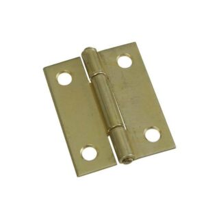 National Hardware N146-175 Narrow Hinge, 10 lb Weight Capacity, Steel, Brass