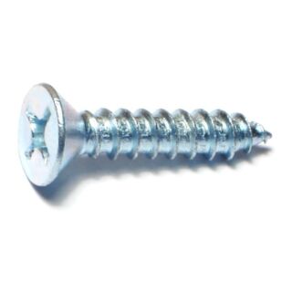 MIDWEST #14 x 1¼ in. Zinc Plated Steel Phillips Flat Head Sheet Metal Screws, 30 Count