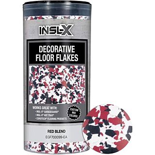 INSL-X Decorative Floor Flakes, Red Blend, 12 oz.