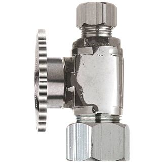 Plumb Pak PP20063LF Shut-Off Valve, 5/8 x 3/8 in Compression, Brass, Chrome