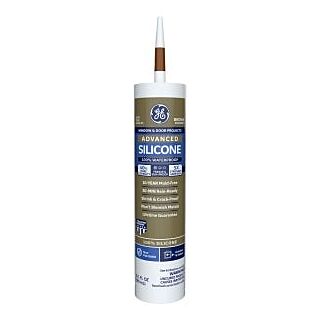 GE Sealants  Advanced Silicone 2® Window & Door Sealant, Brown, 10.1 fl. oz.