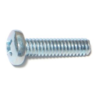MIDWEST 1/4 in.-20 x 1 in. Zinc Plated Steel Coarse Thread Phillips Pan Head Machine Screws, 60 Count