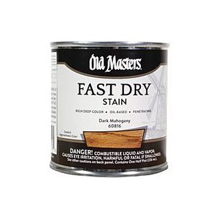 Old Masters, Fast Dry Interior Stain, Dark Mahogany, 1/2 Pint