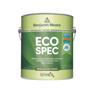 Benjamin Moore Eco Spec Waterborne Interior Latex Paint, Semi-Gloss