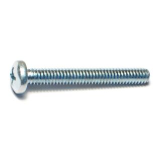 MIDWEST 1/4 in.-20 x 2 in. Zinc Plated Steel Coarse Thread Phillips Pan Head Machine Screws, 30 Count
