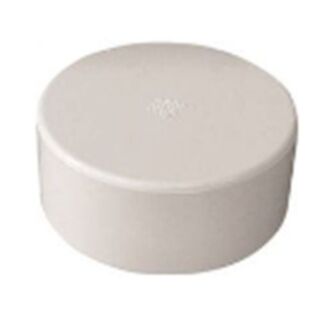 6 in. White PVC End Cap