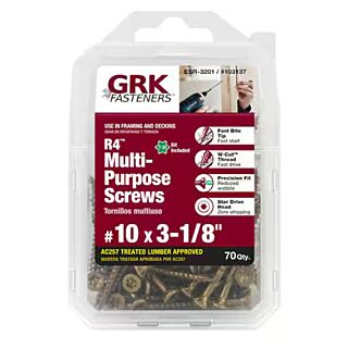 GRK #10 x 3-1/8 in. R4™ Multi-Purpose Screw Handy-Pak, 70 Count