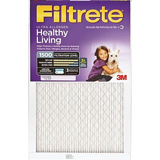 Filtrete 2000DC-6 Pleated, Ultra Allergen Reduction Electrostatic Air Filter, 20 in L, 16 in W, 11 MERV