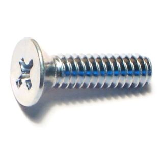 MIDWEST #10-24 x ¾ in. Zinc Plated Steel Coarse Thread Phillips Flat Head Machine Screws, 100 Count