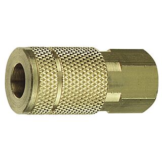 Tru-Flate 13-611 T-Style Coupler, 1/4 in FNPT, Steel