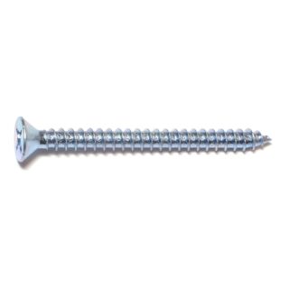MIDWEST #12 x 2-1/2 in. Zinc Plated Steel Phillips Flat Head Sheet Metal Screws, 25 Count