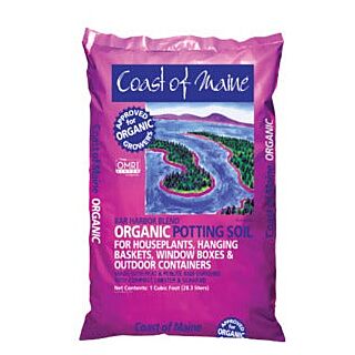 Coast of Maine Bar Harbor Blend Premium Potting Soil, Dark Brown, 16 qt. Bag